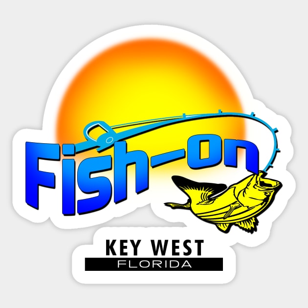 Fish On Key West Sticker by dejava